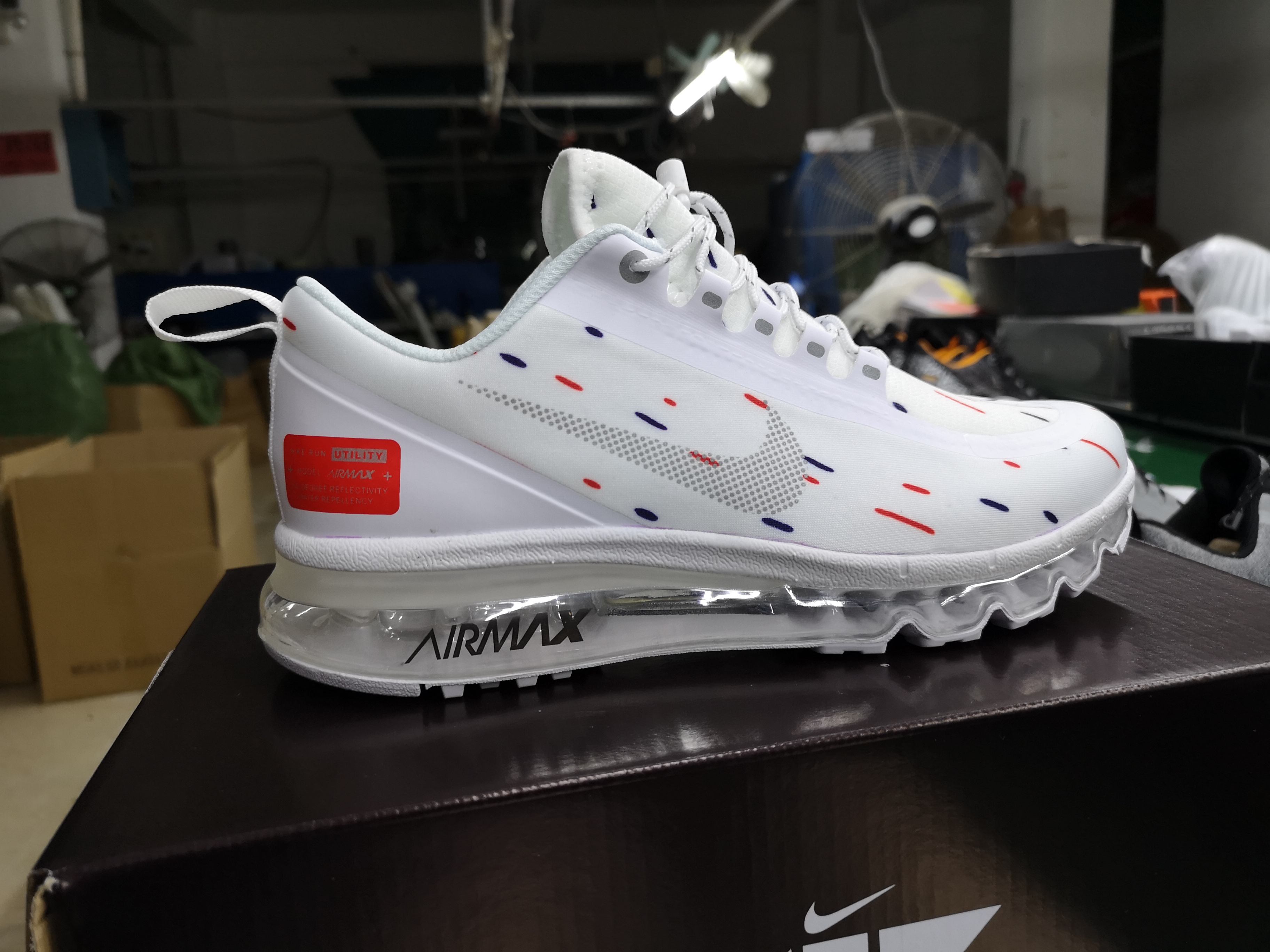 Nike Air Max 2017 Waterproof White Silver Shoes - Click Image to Close